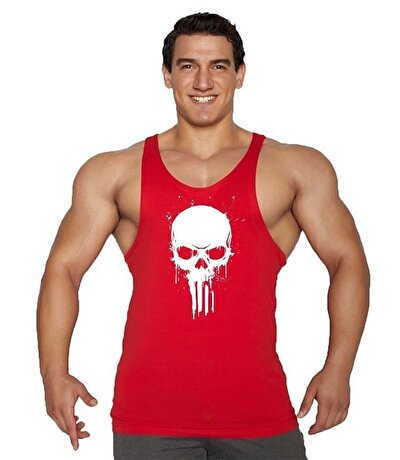 Supplementler.com Skull Fitness Atleti Kırmızı