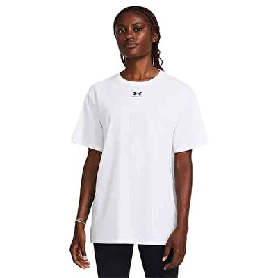 Under Armour Campus Kadın Oversize Kısa Kollu T-Shirt Beyaz