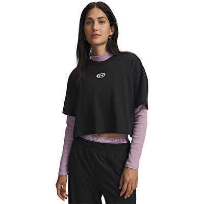 Under Armour Center Lightweight Kadın Kısa Kollu T-Shirt Siyah