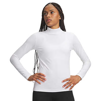 Under Armour ColdGear Mock Kadın Uzun Kollu T-Shirt Beyaz