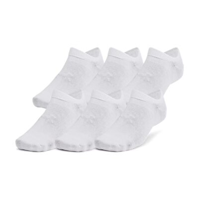 Under Armour Essential No Show Çorap 6'lı Paket Beyaz