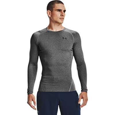 Under Armour HeatGear Compression Uzun Kollu T-Shirt Gri