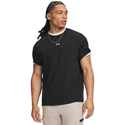 Under Armour Heavyweight Metal Logo Kısa Kollu T-Shirt Siyah