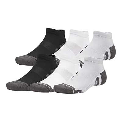 Under Armour Perf Tech 6'lı Paket Low Çorap Siyah Beyaz Gri