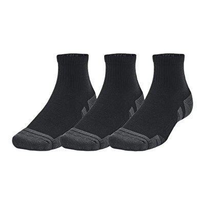 Under Armour Performance Tech 3'lü Paket Quarter Çorap Siyah Gri
