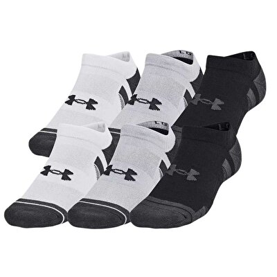Under Armour Performance Tech No Show 6'Lı Paket Çorap Gri