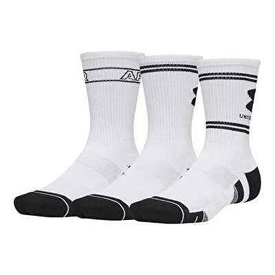 Under Armour Performance Tech Nov 3'lü Paket Çorap Beyaz Siyah