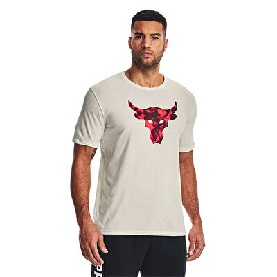 Under Armour Project Rock Brahma Bull Kısa Kollu T-Shirt Bej Kırmızı