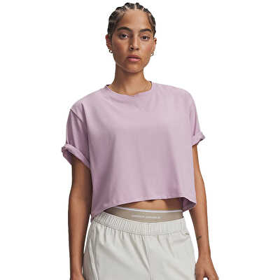 Under Armour Rival Boxy Solid Kadın Kısa Kollu T-Shirt Pembe