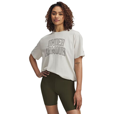 Under Armour Rival Campus Oversize Kadın T-Shirt Beyaz