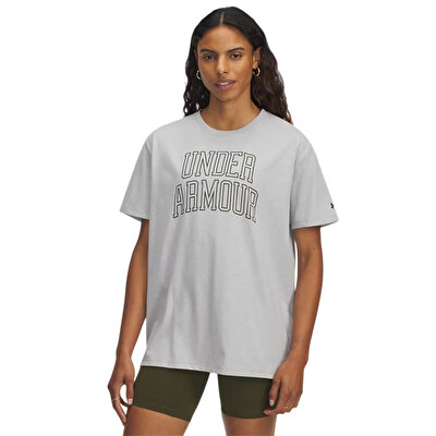 Under Armour Rival Campus Oversize Kadın T-Shirt Gri