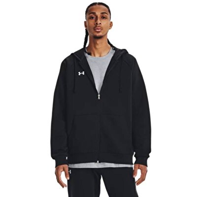 Under Armour Rival Fleece Fermuarlı Kapüşonlu Sweatshirt Siyah