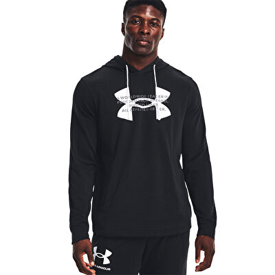 Under Armour Rival Terry Logo Hoodie Kapüşonlu Sweatshirt Siyah
