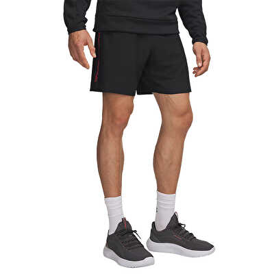 Under Armour Woven Wordmark Şort Siyah Kırmızı