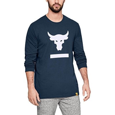 Under Armour x Project Rock Hardest Worker Uzun Kollu T-Shirt - Lacivert