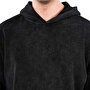 Kingsize Darksteel Antik Yıkamalı Oversize Sweatshirt Siyah