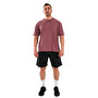 Kingsize Hard Work Antik Yıkamalı Oversize T-Shirt Bordo