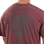 Kingsize Hard Work Antik Yıkamalı Oversize T-Shirt Bordo