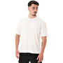 MuscleCloth Basic Oversize T-Shirt Kırık Beyaz
