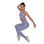 MuscleCloth Elise Cepli Spor Tayt Lila