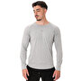 MuscleCloth Elite Reglan Uzun Kollu T-Shirt Gri Melanj
