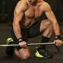 MuscleCloth Padded Lifting Straps + Padded Ankle Cuff Seti Siyah