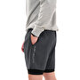 MuscleCloth Performance 2 In 1 Erkek Taytlı Şort Gri Siyah