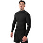MuscleCloth Tech Mock Ekstra Dar Kalıp Uzun Kollu T-Shirt Siyah