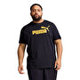 Puma Essentials No. 1 Logo Kısa Kollu T-Shirt Koyu Lacivert Sarı