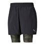 Puma Run 2 in 1 Short Şort Siyah Yeşil