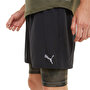 Puma Run 2 in 1 Short Şort Siyah Yeşil