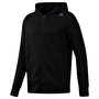 Reebok Wor Melange Doubleknit Full-zip Hoodie - Siyah
