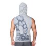 Supplementler.com Dumbell Arm Kapüşonlu Kolsuz T-Shirt Gri