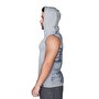 Supplementler.com Dumbell Arm Kapüşonlu Kolsuz T-Shirt Gri