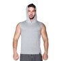 Supplementler.com Dumbell Arm Kapüşonlu Kolsuz T-Shirt Gri