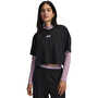 Under Armour Center Lightweight Kadın Kısa Kollu T-Shirt Siyah
