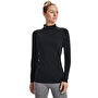 Under Armour ColdGear Authentics Mockneck Kadın T-Shirt Siyah