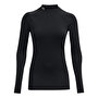 Under Armour ColdGear Authentics Mockneck Kadın T-Shirt Siyah