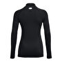 Under Armour ColdGear Authentics Mockneck Kadın T-Shirt Siyah
