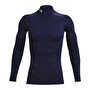 Under Armour ColdGear Compression Mock Uzun Kollu T-Shirt Lacivert