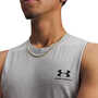 Under Armour Left Chest Cut Off Tank Atlet Gri