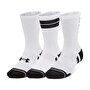Under Armour Perf Tech Nov 3'Lü Paket Crew Çorap Beyaz Siyah