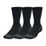 Under Armour Performance Tech 3'Lü Paket Crew Çorap Siyah