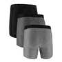 Under Armour Performance Tech 6" Boxerjock 3'lü Paket Gri Melanj Siyah Gri