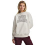Under Armour Rival Fleece Oversize Varsity Crew Kadın Sweatshirt Beyaz
