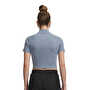 Under Armour Rival Rib Mock Kadın Kısa Kollu T-Shirt Mavi