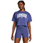 Under Armour Scripted Kadın Kısa Kollu Crop T-Shirt Mor