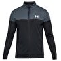 Under Armour Sportstyle Pique Track Jacket Fermuarlı Üst Siyah-Gri