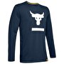 Under Armour x Project Rock Hardest Worker Uzun Kollu T-Shirt - Lacivert